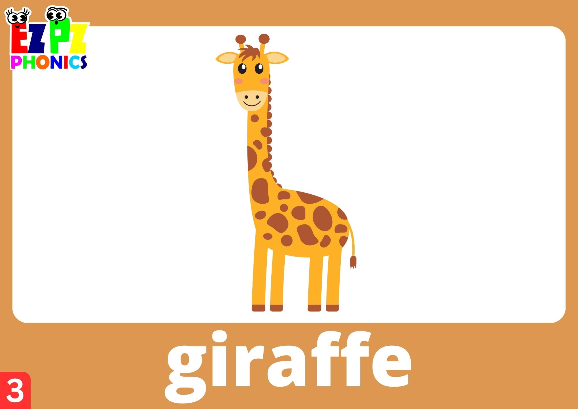 Letter Gg Words Phonics Flashcards with Images and Words Free Printable PDF or View Online For Homeschool Parents and Teachers to Teach Kindergarten and Preschool Children Group 3